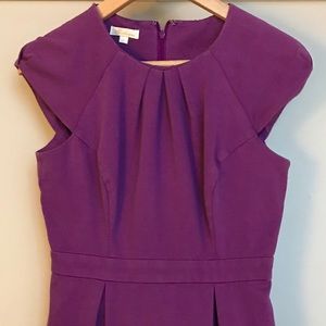 Designer Purple Shoshanna, Size 2, Capped Sleeves